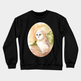 Juvenile barn owl 23/02/23 - wildlife inspired art Crewneck Sweatshirt